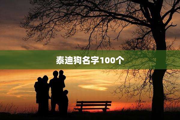 泰迪狗名字100个