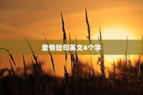 爱情短句英文4个字