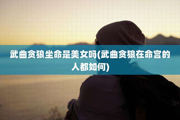 武曲贪狼坐命是美女吗(武曲贪狼在命宫的人都如何)