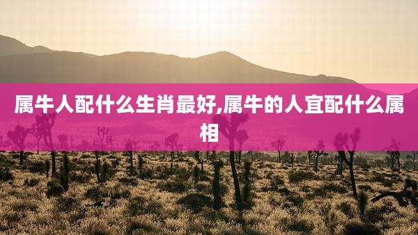 属牛人配什么生肖最好,属牛的人宜配什么属相
