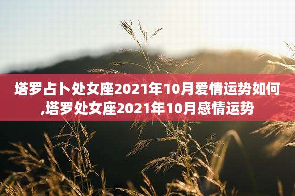 塔罗占卜处女座2021年10月爱情运势如何,塔罗处女座2021年10月感情运势