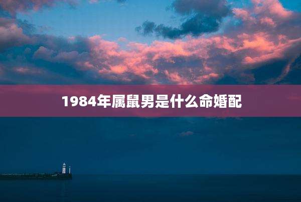 1984年属鼠男是什么命婚配