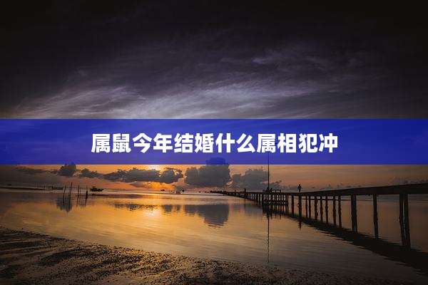 属鼠今年结婚什么属相犯冲