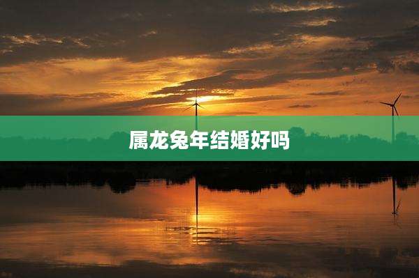 属龙兔年结婚好吗
