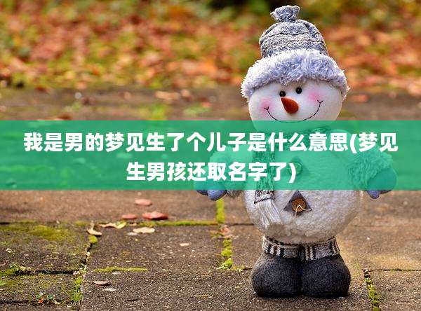 我是男的梦见生了个儿子是什么意思(梦见生男孩还取名字了)