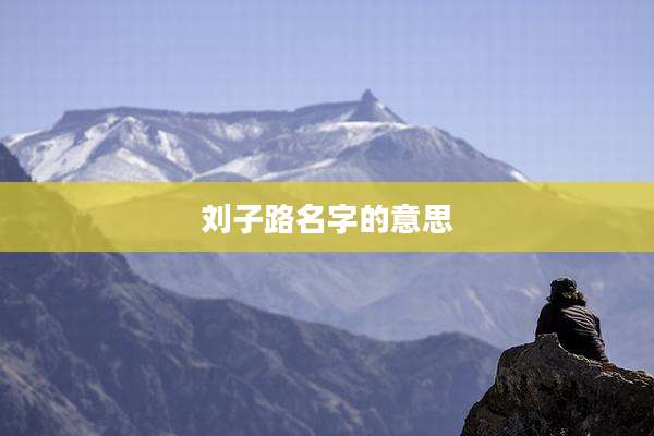刘子路名字的意思