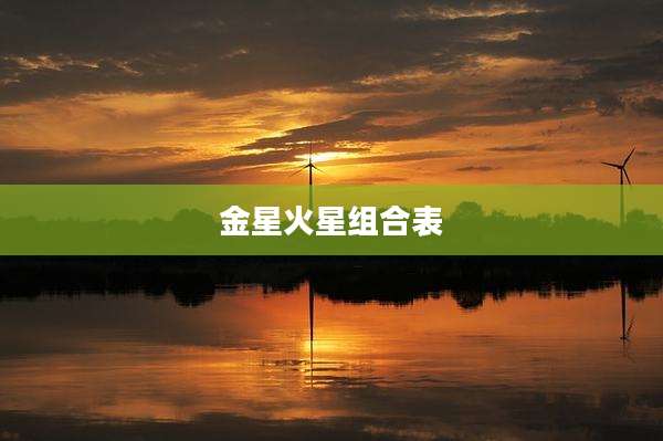 金星火星组合表