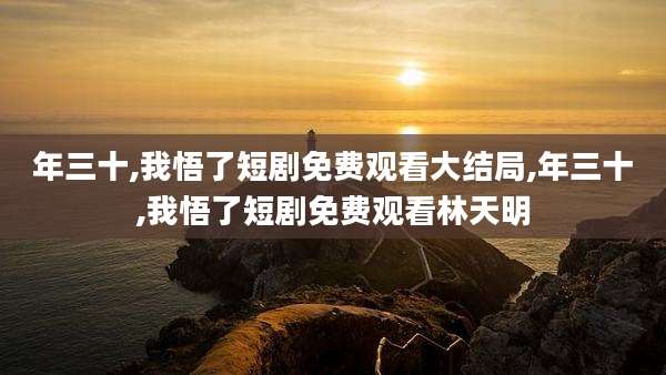 年三十,我悟了短剧免费观看大结局,年三十,我悟了短剧免费观看林天明