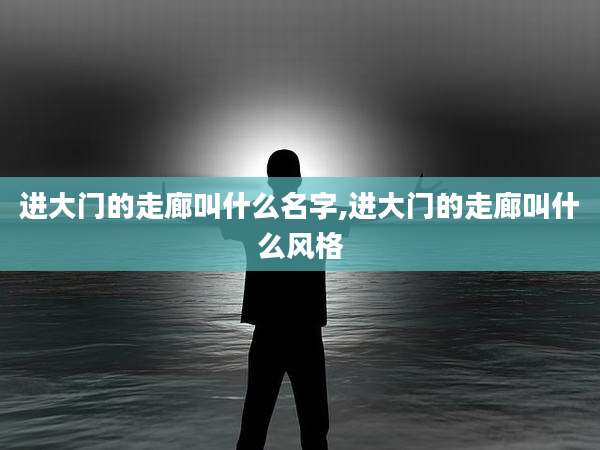 进大门的走廊叫什么名字,进大门的走廊叫什么风格