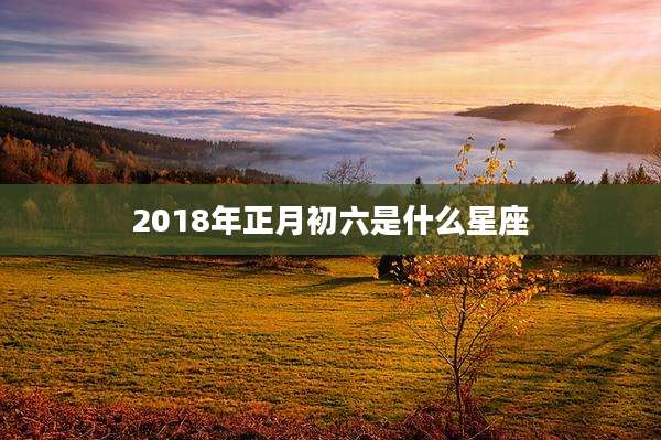 2018年正月初六是什么星座