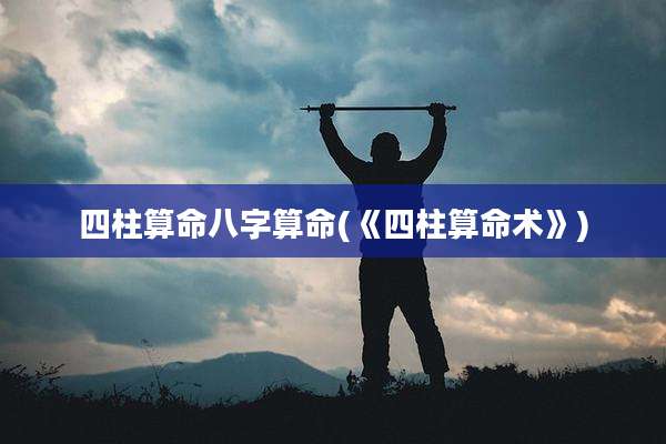 四柱算命八字算命(《四柱算命术》)