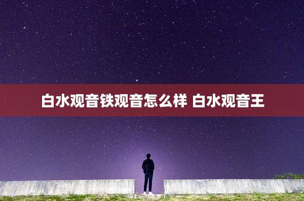 白水观音铁观音怎么样 白水观音王