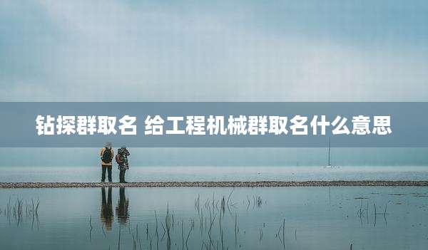 钻探群取名 给工程机械群取名什么意思
