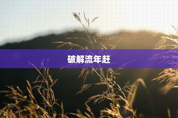 破解流年赶