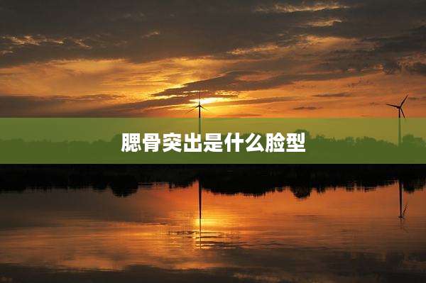 腮骨突出是什么脸型