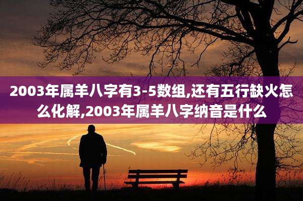 2003年属羊八字有3-5数组,还有五行缺火怎么化解,2003年属羊八字纳音是什么