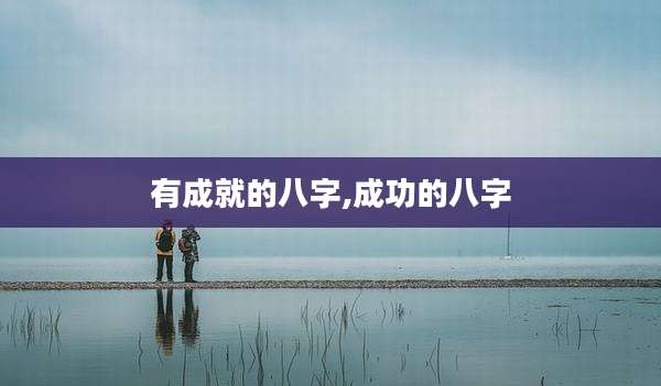 有成就的八字,成功的八字