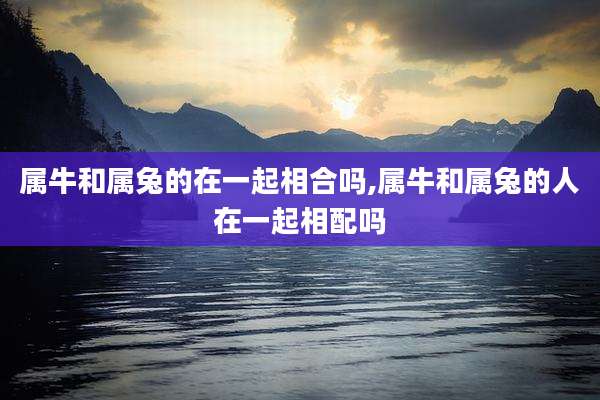 属牛和属兔的在一起相合吗,属牛和属兔的人在一起相配吗