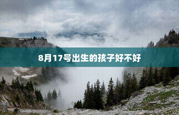 8月17号出生的孩子好不好