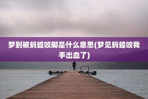 梦到被蚂蝗咬脚是什么意思(梦见蚂蝗咬我手出血了)