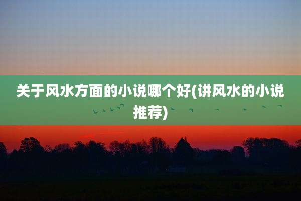 关于风水方面的小说哪个好(讲风水的小说推荐)