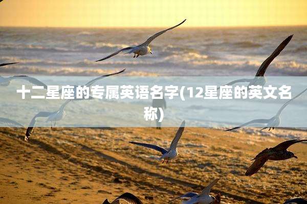 十二星座的专属英语名字(12星座的英文名称)