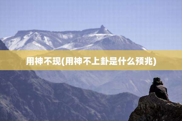 用神不现(用神不上卦是什么预兆)