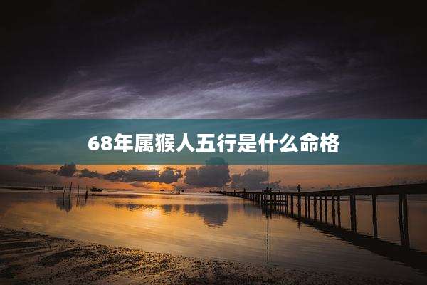 68年属猴人五行是什么命格