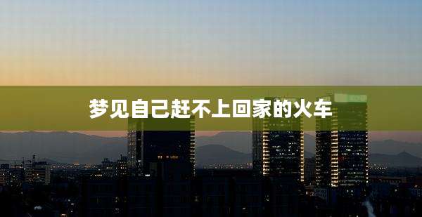 梦见自己赶不上回家的火车