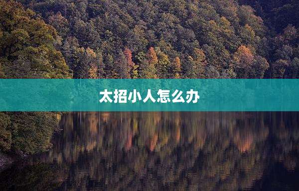 太招小人怎么办