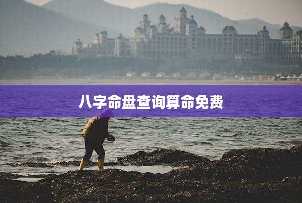 八字命盘查询算命免费