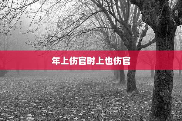 年上伤官时上也伤官