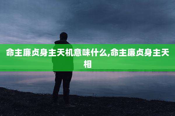 命主廉贞身主天机意味什么,命主廉贞身主天相