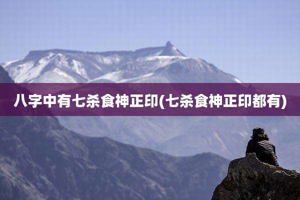 八字中有七杀食神正印(七杀食神正印都有)
