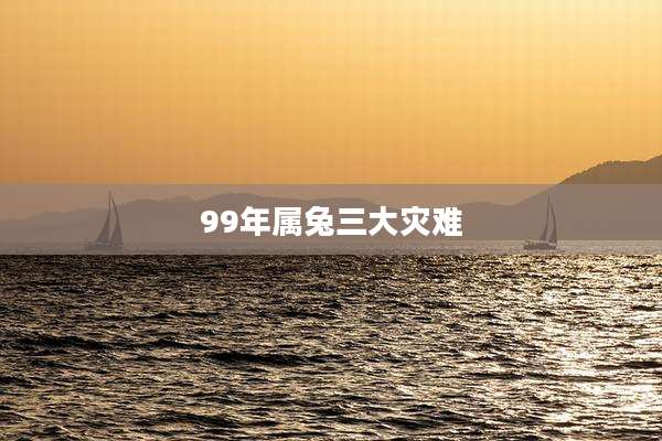 99年属兔三大灾难