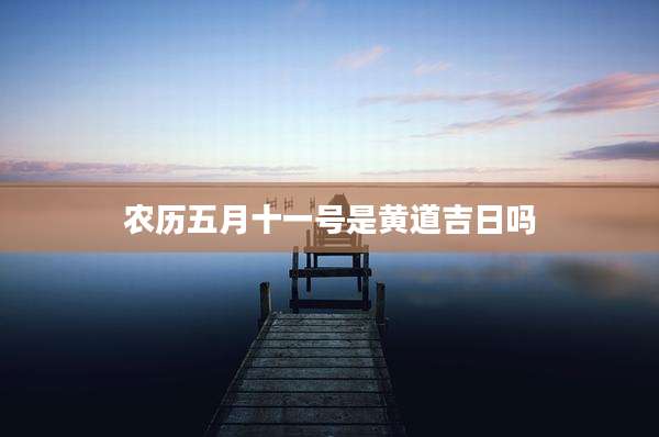 农历五月十一号是黄道吉日吗