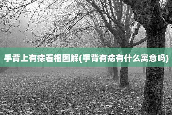手背上有痣看相图解(手背有痣有什么寓意吗)