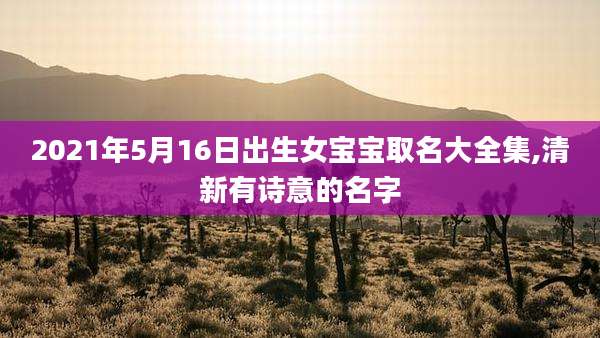 2021年5月16日出生女宝宝取名大全集,清新有诗意的名字