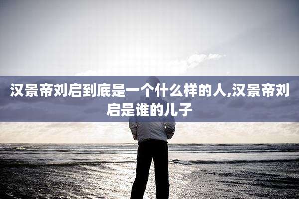 汉景帝刘启到底是一个什么样的人,汉景帝刘启是谁的儿子