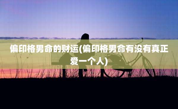 偏印格男命的财运(偏印格男命有没有真正爱一个人)