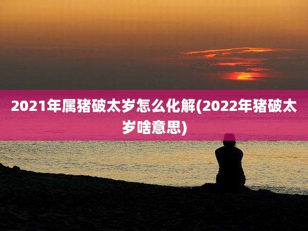 2021年属猪破太岁怎么化解(2022年猪破太岁啥意思)