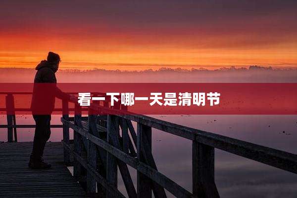 看一下哪一天是清明节