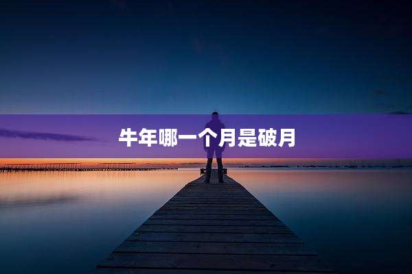 牛年哪一个月是破月