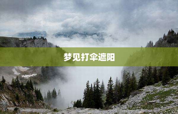 梦见打伞遮阳