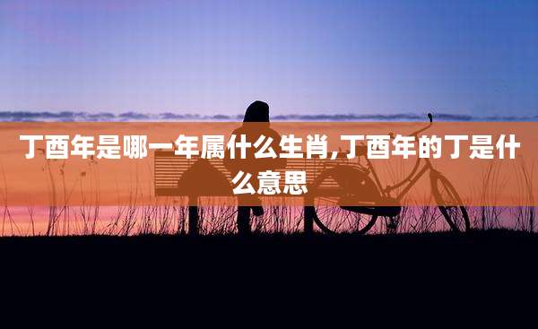 丁酉年是哪一年属什么生肖,丁酉年的丁是什么意思