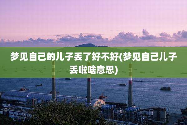 梦见自己的儿子丢了好不好(梦见自己儿子丢啦啥意思)