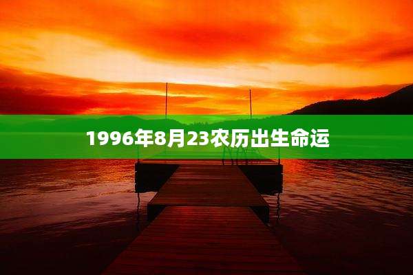 1996年8月23农历出生命运