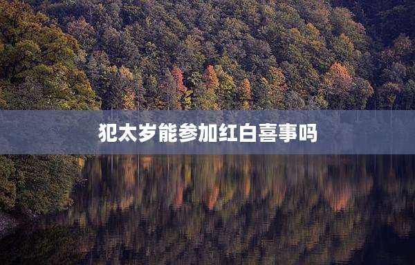 犯太岁能参加红白喜事吗