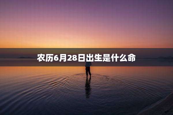 农历6月28日出生是什么命