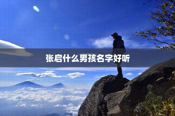 张启什么男孩名字好听